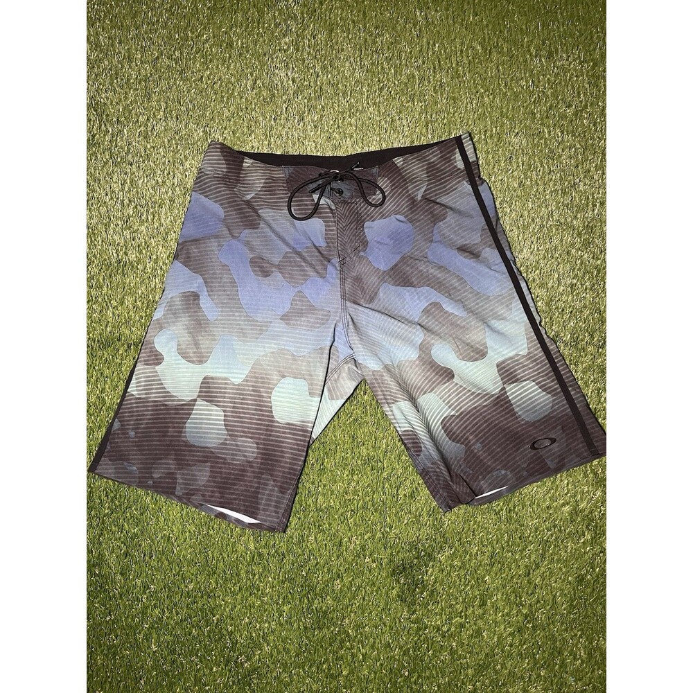 Oakley Board Shorts Camouflage Blue Gray Black Men's 32